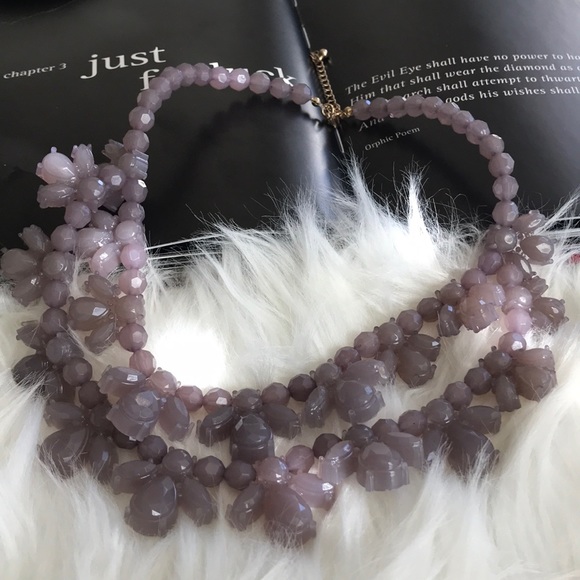 unbranded Jewelry - Statement necklace mauve gray lucite lightweight…